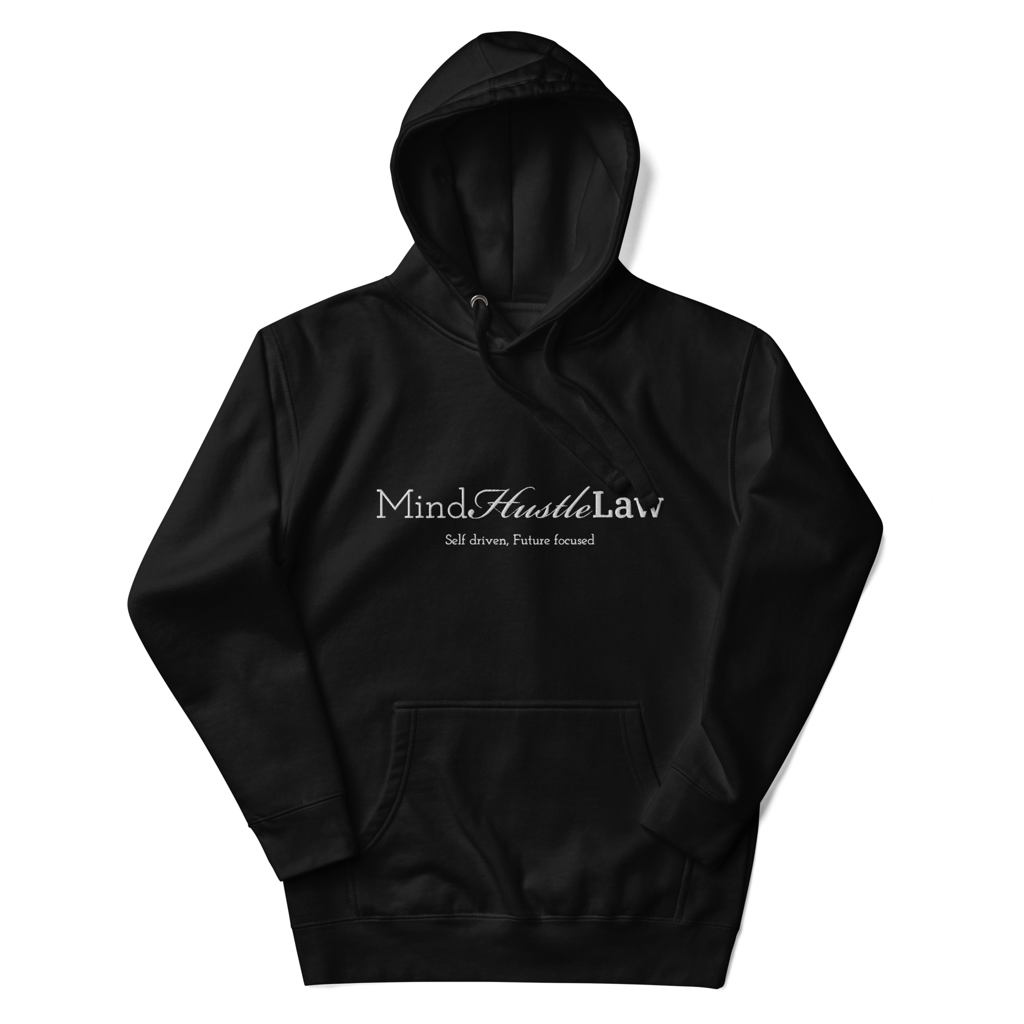 Unisex Embroidered Hoodie • Black