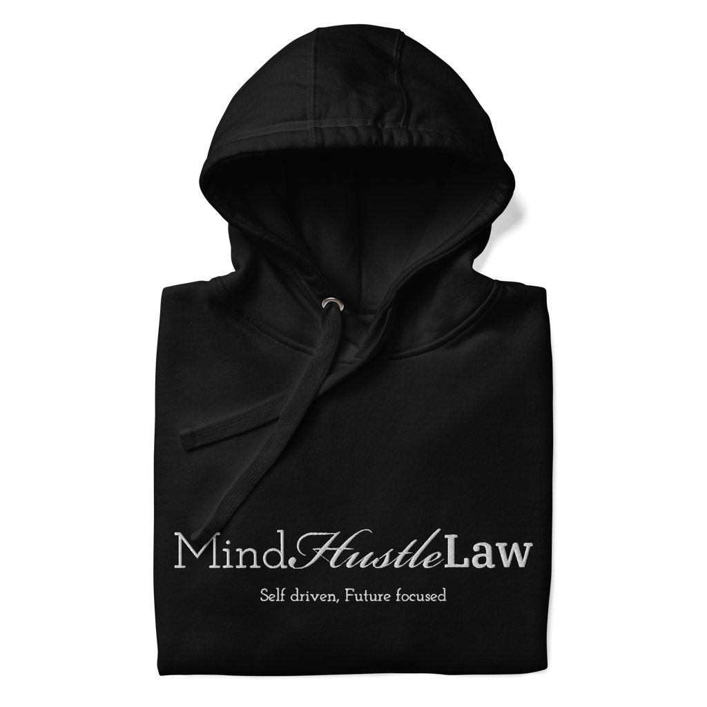 Unisex Embroidered Hoodie • Black