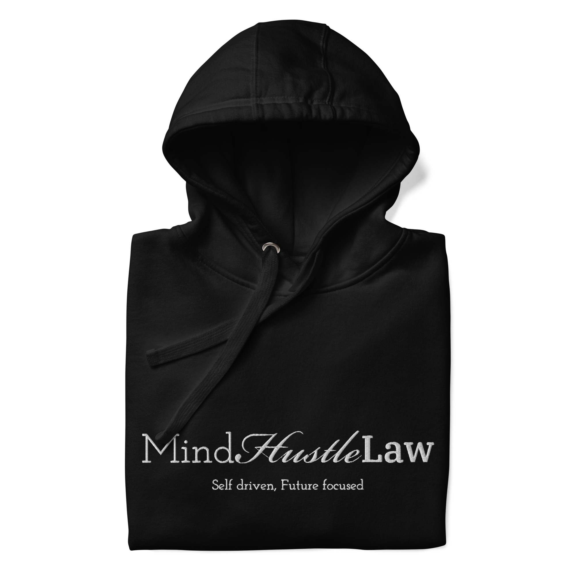 Unisex Embroidered Hoodie • Black