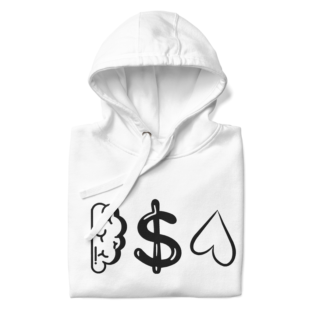 Unisex Embroidered Hoodie • White