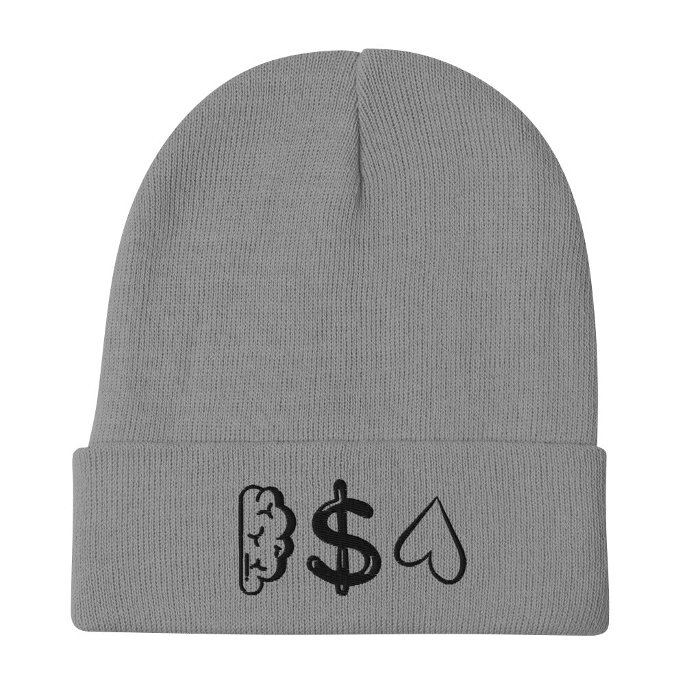 Embroidered Beanie • Gray